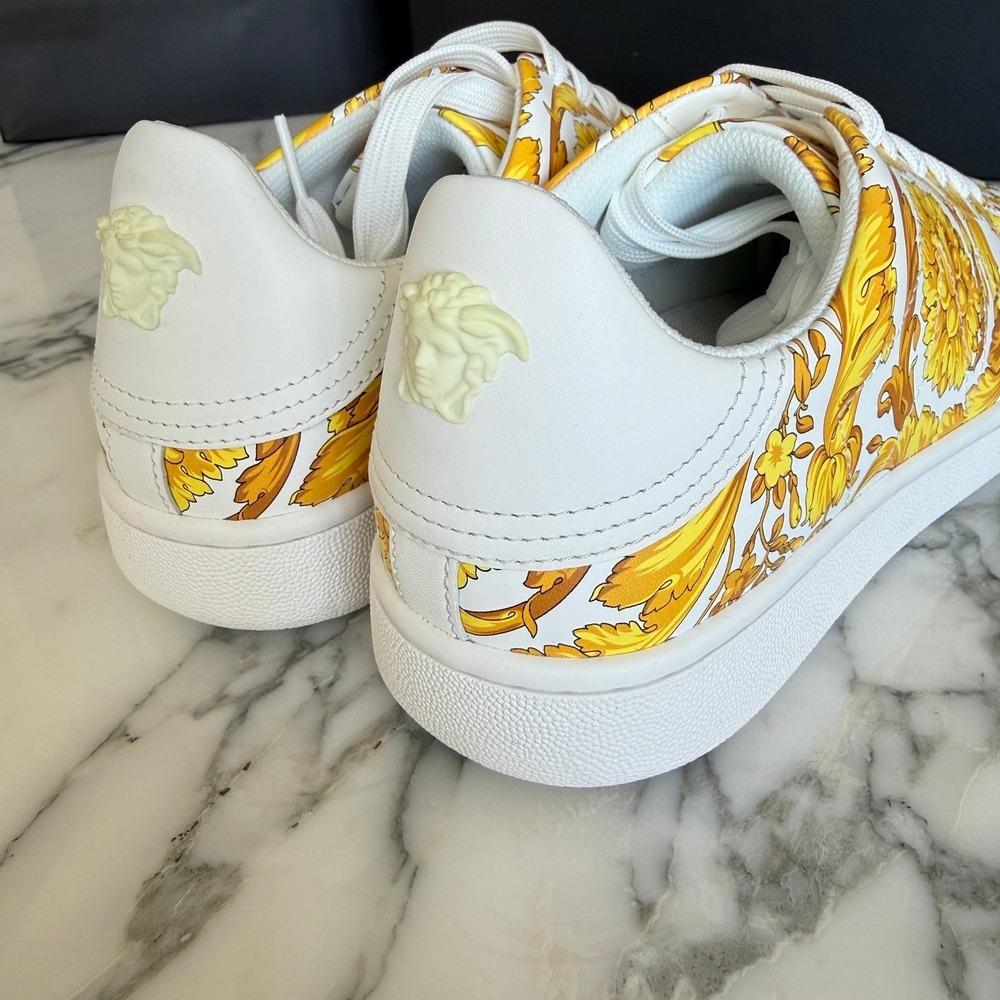 Versace Womens 1016935 Leather Medusa Head Low Top Sneakers Trainers EU 36 - Picture 13 of 16